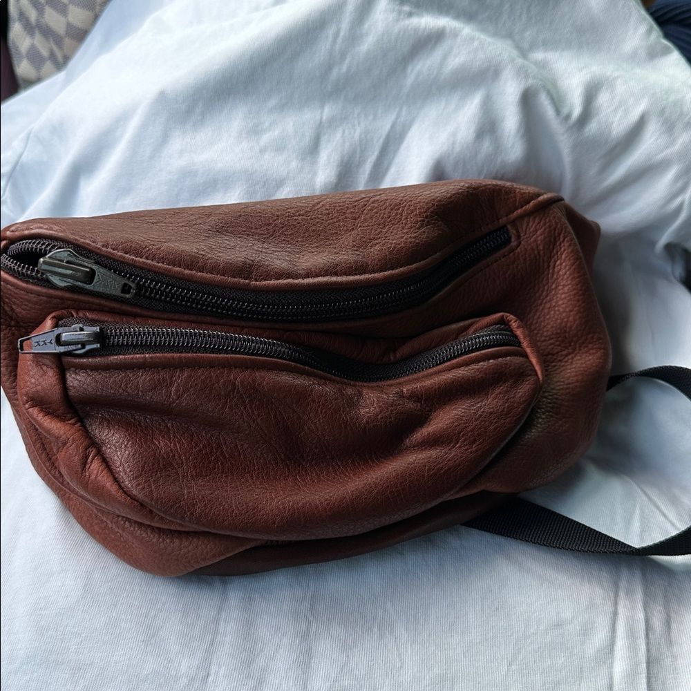 Champlain Leather Belt Bag Fanny Pack Vintage Brown Outer Pocket USA